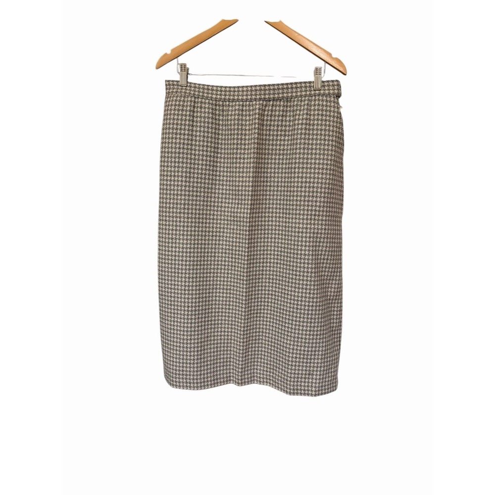 NWT Academia  Vtg Tan Jay Wool Blend Gray Cream Skirt Sz‎ 18 (14 Actually?)